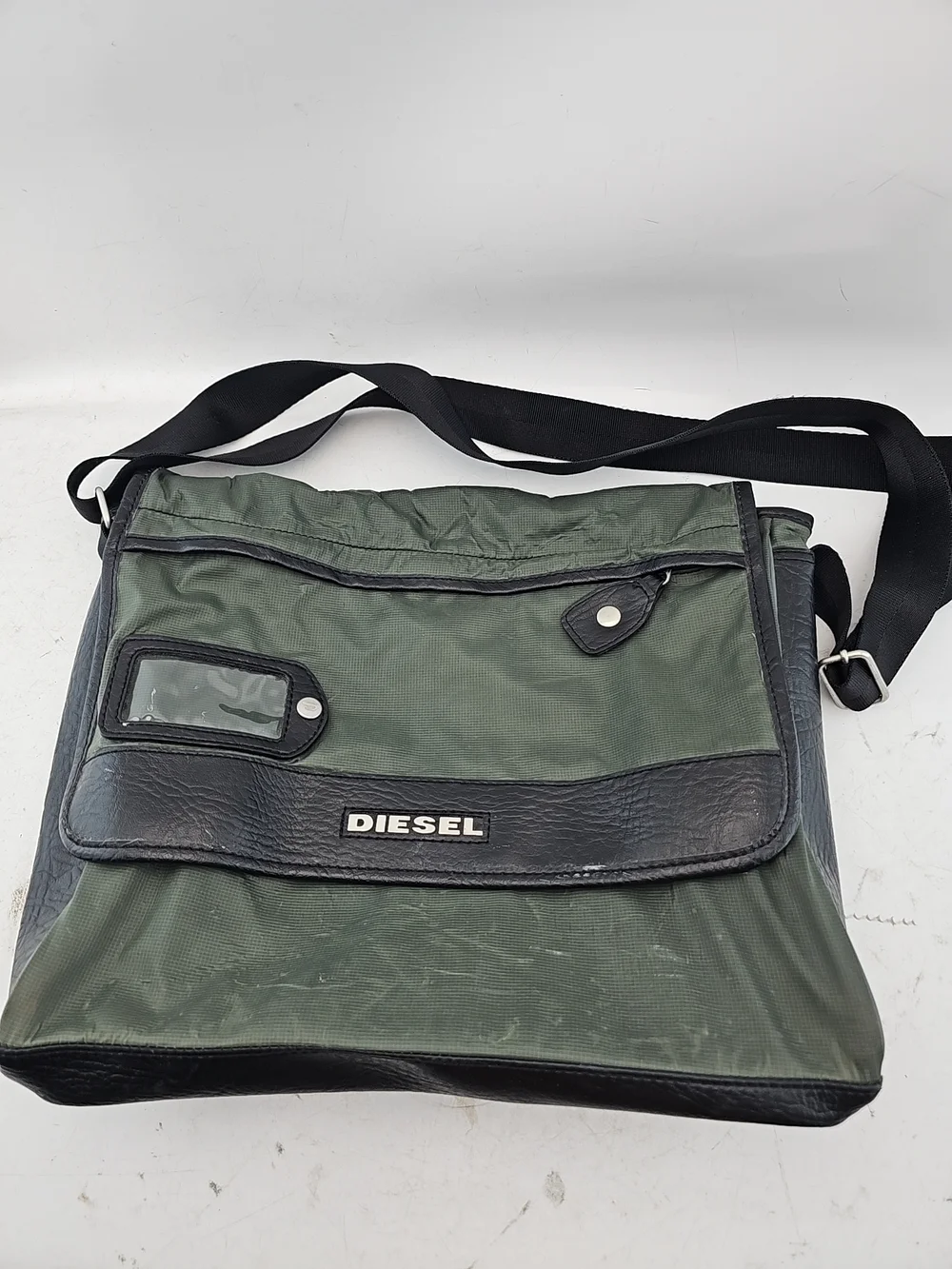 Diesel Green Nylon Messenger Bag